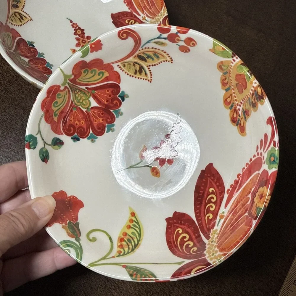 Pair (2) Pier 1 Beatrice Jacobean Soup Cereal Bowls 6.5